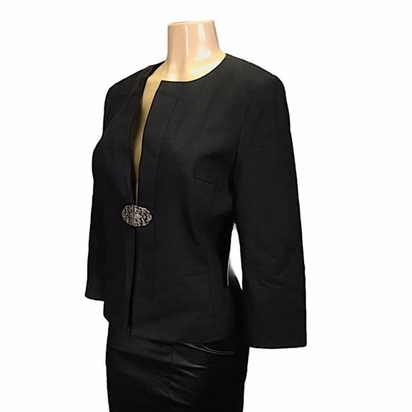 Elie Tahari Tailored Black Bristol Blazer - Picture 9 of 11